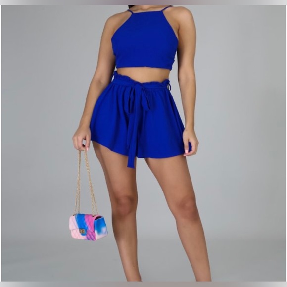 💛 $4 if bundle- Two piece outfit, blue outfit, vacation outfit - Picture 1 of 3